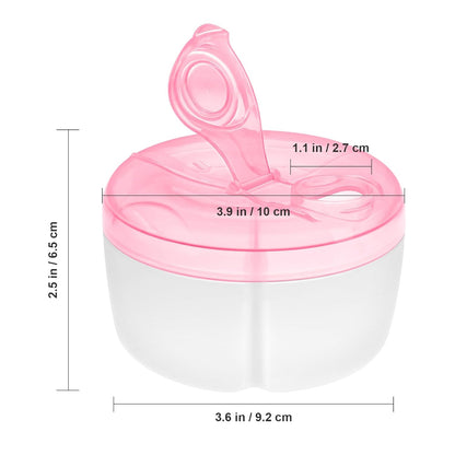 Accmor Baby Formula Dispenser On The Go, Formula Container to Go, Non-Spill Rotating Three-Compartment Formula Dispenser and Snack Storage Container for Infant Toddler Traveling