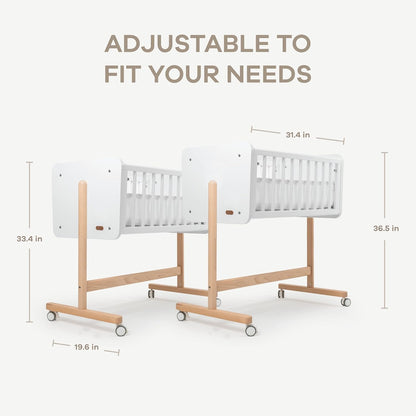Comfy Cubs Wooden Bedside Bassinet Sleeper - Safe and Stylish Baby Crib - Ideal Baby Sleeper Bed Crib for Newborns and Infants - Perfect Nursery Essentials for Babies