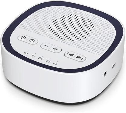 Sleep White Noise Sound Machines with 30 Soothing Sounds 3.5 mm Headphone Jack 5 Timer Settings 32 Precise Volume Memory Function Compact Design Ideal Gift for Everyone