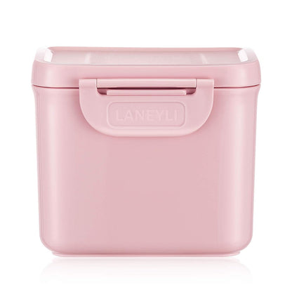 Formula Dispenser with Scoop Milk Powder Formula Containers for Travel Baby Food Storage and Snack Cup for Outdoor Activities On-The-Go Pink(Outer Box Capacity: 0.92 LB(420 g))