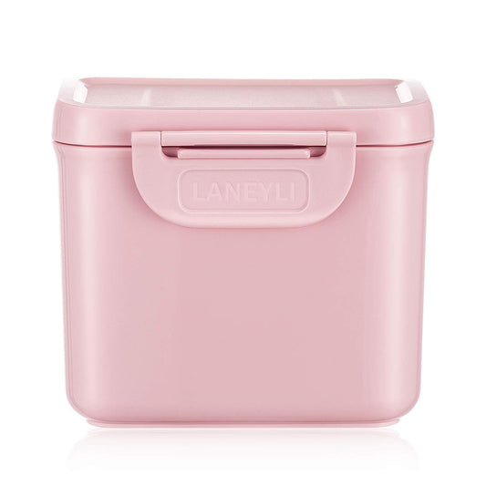 Formula Dispenser with Scoop Milk Powder Formula Containers for Travel Baby Food Storage and Snack Cup for Outdoor Activities On-The-Go Pink(Outer Box Capacity: 0.92 LB(420 g))
