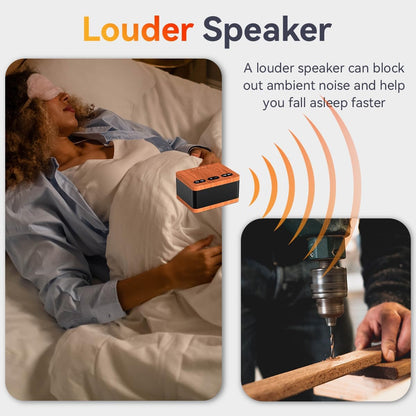Sound Machine White Noise Machine with 30 Natural Soothing Sounds 32 Levels Volume 5 Timers Memory Function Effectively Blocks Noise Ideal Sleep Machine Brown Noise for Baby Kids Adults Home (Black)