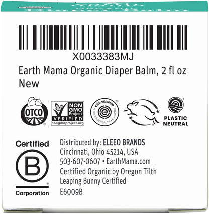 Earth Mama Organic Diaper Balm - 4 fl oz - Diaper Cream for Baby - Safe for Sensitive Skin - Baby Essentials