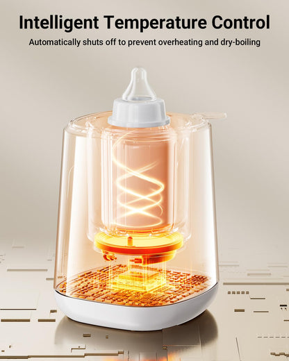 Bear Baby Bottle Warmer, Milk Warmer Breastmilk Bag Formula Fast Warming for New Born Baby Bottles, with Time Temp Control Automatic Shut Off at Home Use