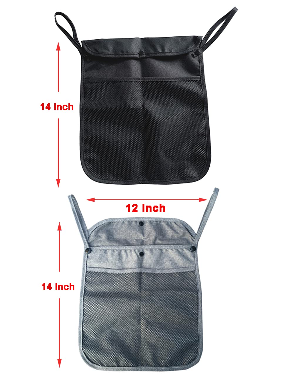 2 PCS PACK Umbrella Stroller Organizer, Black & Sky Blue, Holds water bottles, extra diapers wipes, toddler sweat shirt (Black+Sky Blue)