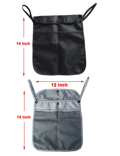 2 PCS PACK Umbrella Stroller Organizer, Black & Sky Blue, Holds water bottles, extra diapers wipes, toddler sweat shirt (Black+Sky Blue)
