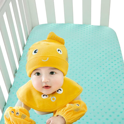 Dot Bassinet Sheet Set 2 Pack Stretch Fitted Bedside Sleeper Bassinet Sheets Sheets,Ultra Soft, for Baby Girls and Boys Light Green Dinosaur