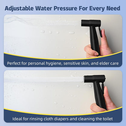 Vayzluiy Handheld Toilet Bidet Sprayer for Toilet-Adjustable Water Pressure Control with Bidet Hose for Feminine Wash, Stainless Steel Brushed Nickel Cloth Diaper for Baby Wash (Stainless Steel, 1)