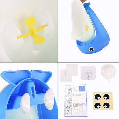 Cute Frog Potty Training Urinal for Boys with Funny Aiming Target - Blackish Green
