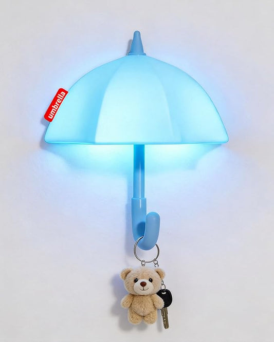 Kids Night Light Umbrella, Silicone Tap Control Magnetic Bedside Lamp with Time Auto-Off, Cute Portable LED Nursery Light for Baby, Toddler, Bedroom and Keychain Holder
