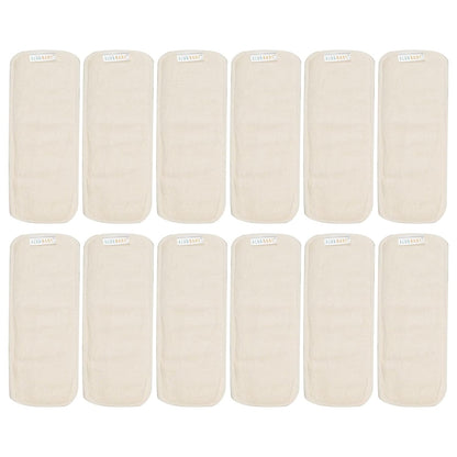 ALVABABY 12PCS Newborn Cloth Diaper Insert,5-Layer Charcoal Liner Reusable 12SZTN