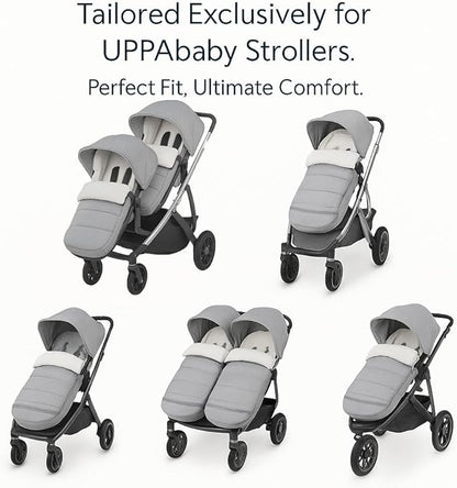 Stroller Footmuff Bunting Bag for Winter – Universal Stroller Cover for Cold Weather, Compatible with UPPAbaby Vista V2 / V3 / Vista/Cruz/Cruz V2 / RumbleSeat/Ridge/Minu – Storage Bag Included