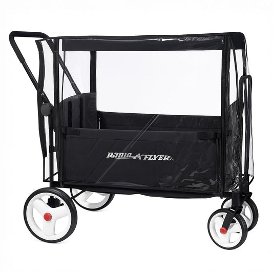SASHA'S Rain Cover for All Radio Flyer Stroller Wagon Models – Clear, Maximum Coverage, (Stroller Wagon Not Included)