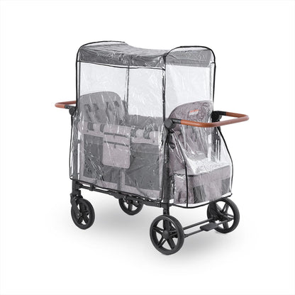 SeedFuture Raincover for W4 Stroller Wagon, Rain Cover Compatible with WONDERFOLD W4, Waterproof, Windproof, Protect from Dust and Snow