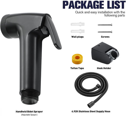 HandheldSprayer Kit Cloth Diaper Sprayer ABS Round ShapeSprayer for Toilet for Toilet-Adjustable Water Pressure Control withHose for Feminine Wash and Bracket,Chrome d(Chrome D)