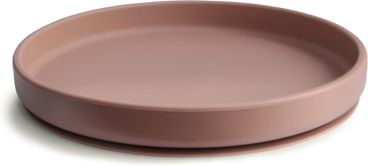 mushie Classic Silicone Suction Plate | BPA-Free Non-Slip Design (Daffodil)