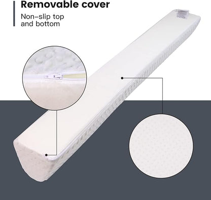 YENING Baby Bed Bumpers for Toddlers Foam Bed Guard Rail for Kids Bed Toddler Bed Bumper for Twin Full Queen King Size Bed Grey, 1-Pack