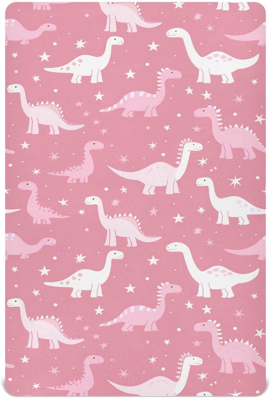 Fitted Crib Sheets Cactus and Floral Stretchy Portable Playard Sheets for Baby Toddler, Breathable Soft Mini Crib Mattress 52 x 28 in for Boys and Girls