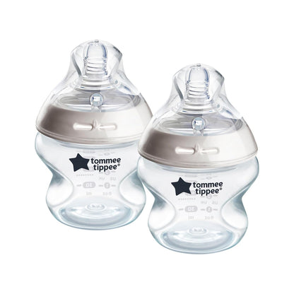 Tommee Tippee Natural Start Anti-Colic 5 oz BPA Free Baby Bottles, 0+ Months, Slow Flow Breast-Like Nipple, Self Sterilizing, Designed for Seamless Transition Between Bottle and Breast, Pack of 4