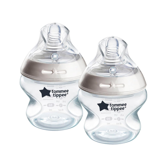 Tommee Tippee Natural Start Anti-Colic 5 oz BPA Free Baby Bottles, 0+ Months, Slow Flow Breast-Like Nipple, Self Sterilizing, Designed for Seamless Transition Between Bottle and Breast, Pack of 4