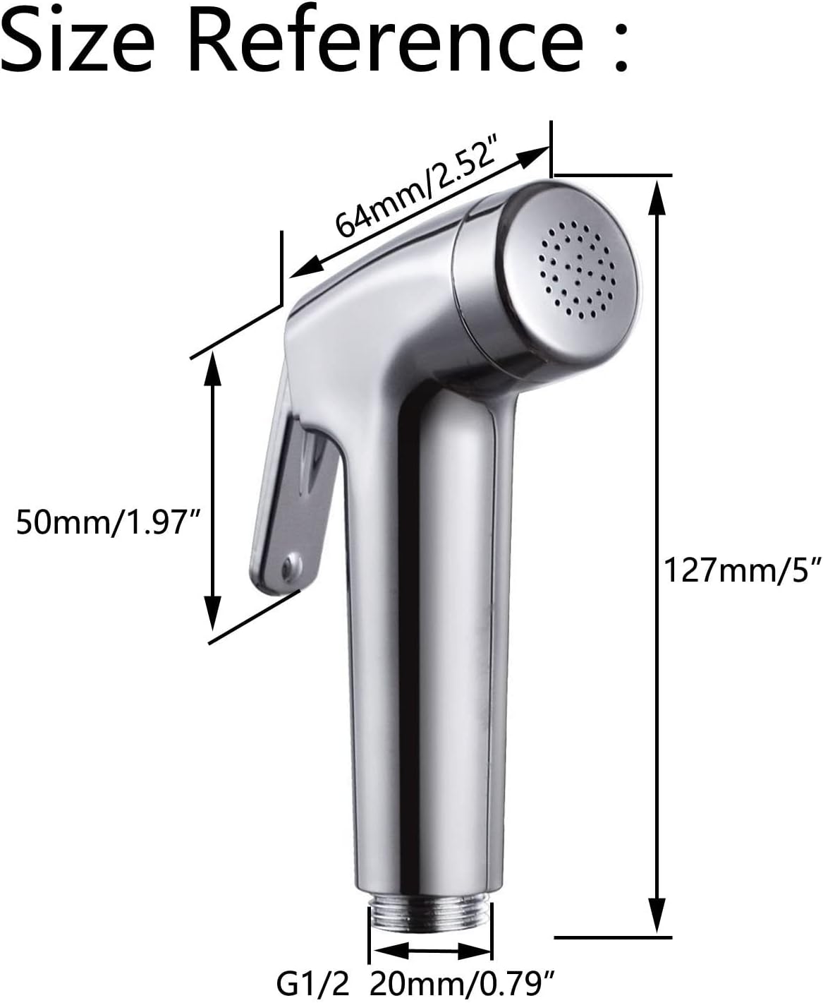 LikeHome Bidet Sprayer for Toilet - Cloth Diaper Sprayer Shattaf Handheld Bidet Rinse Spray Head - White (Without T-Adapter)