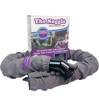 The Noggle-Making The Backseat Cool Again-Quick & Easy to Use Car Travel Accessories for a Comfy Ride Summer or Winter-Air Vent Extender Hose Directs Cool or Warm Air to Your Kids - 8ft, Black Ice