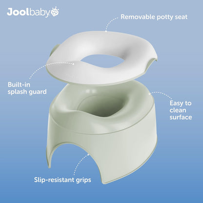 Jool Baby 2-in-1 Toddler Potty Chair + Training Seat for Toilet Training – Splash Guard, Easy to Clean (Sage)