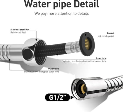 Handheld Toilet Bidet Sprayer for Toilet-Adjustable Water Pressure Control with Bidet Hose for Feminine Wash, Jet Sprayer for Toilet Muslim Shower, Bidet Faucet Cloth Diaper for Baby Wash