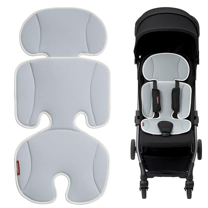 Momcozy Breathable Stroller Seat Liner | Universal Adjustable Soft Pad | Soft & Dry Comfort | Detachable 2-Piece Feel Cooling-Touch Cushion | Fits Strollers, High Chair, Bassinet, Swing