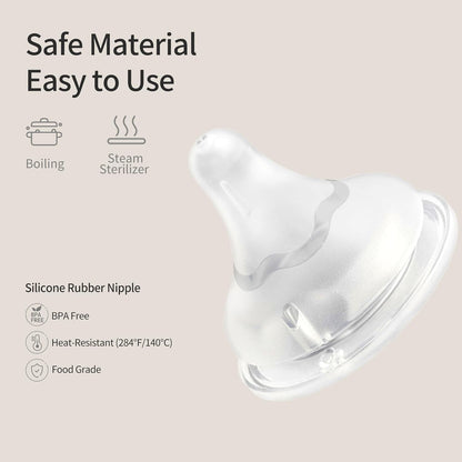 Pigeon Silicone Nipple (S) with Latch-On Line, Natural Feel, 1+ Months, 4 Counts