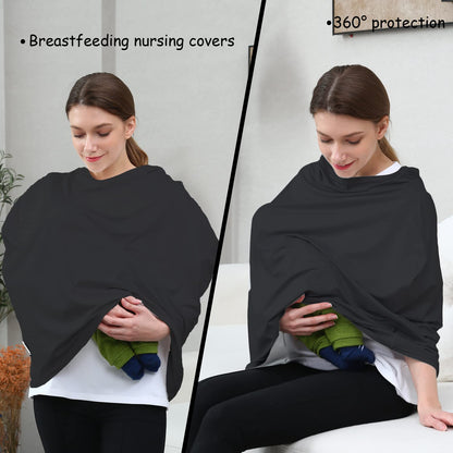 Car Seat Covers for Babies - Multi-use Carseat Canopy Cover Breastfeeding Covers, Stroller Canopy Cover (Navy Dinosaur)
