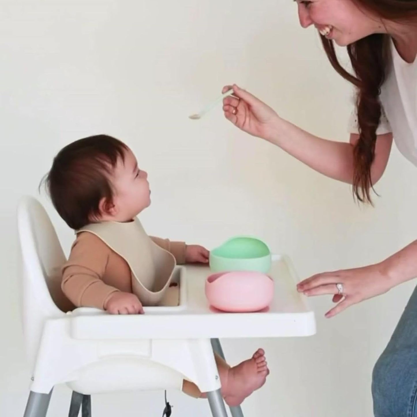 Baby's Brew Stayfull Silicone Bowl-Pink