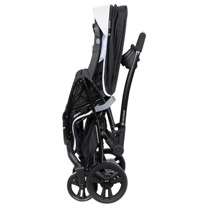 Baby Trend Sit N' Stand 5-in-1 Collapsible Shopper Stroller with Canopy, Visor, Extendable Storage Basket, Phone Tray, and 2 Cup Holders, Modern Khaki