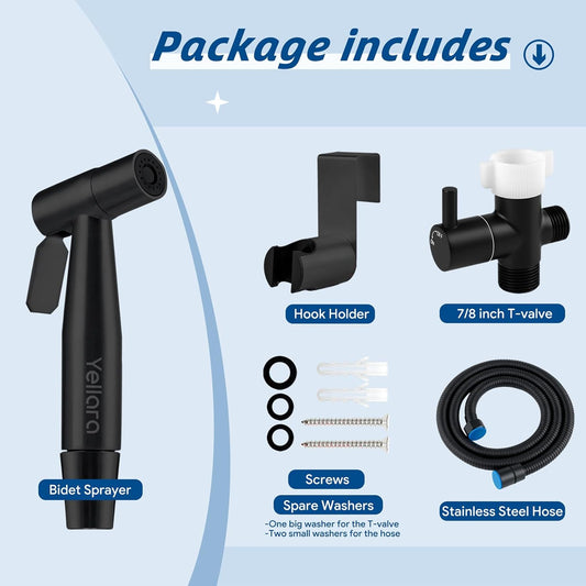 Handheld Bidet Sprayer for Toilet - Feminine Wash, Toilet Cleaning - Stainless Steel, Adjustable Water Pressure, Easy Installation