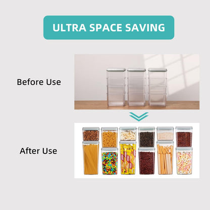 Ankou Formula Container - 1700ml Airtight Formula Dispenser One Button Handy Milk Powder Container BPA-Free Storage Containers with Scoop and Scraper Transparent 730g