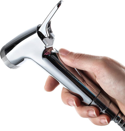 HandheldSprayer Kit Cloth Diaper Sprayer ABS Round ShapeSprayer for Toilet for Toilet-Adjustable Water Pressure Control withHose for Feminine Wash and Bracket,Chrome d(Chrome D)