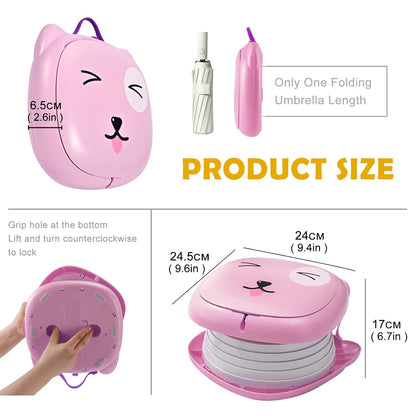 Travel Potty for Toddler Portable Foldable Potty Training Toilet for Boys Girls Baby Kids Children Indoor Outdoor,Pink