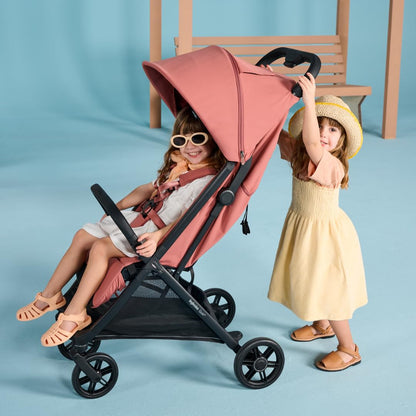 Inglesina Quid³ Lightweight Compact Travel Stroller for Baby & Toddler 0-55 lbs – One-Hand Fold, Reclining Seat, Airline Approved, Car Seat Compatible, UPF 50+ Canopy – Cosmic Black