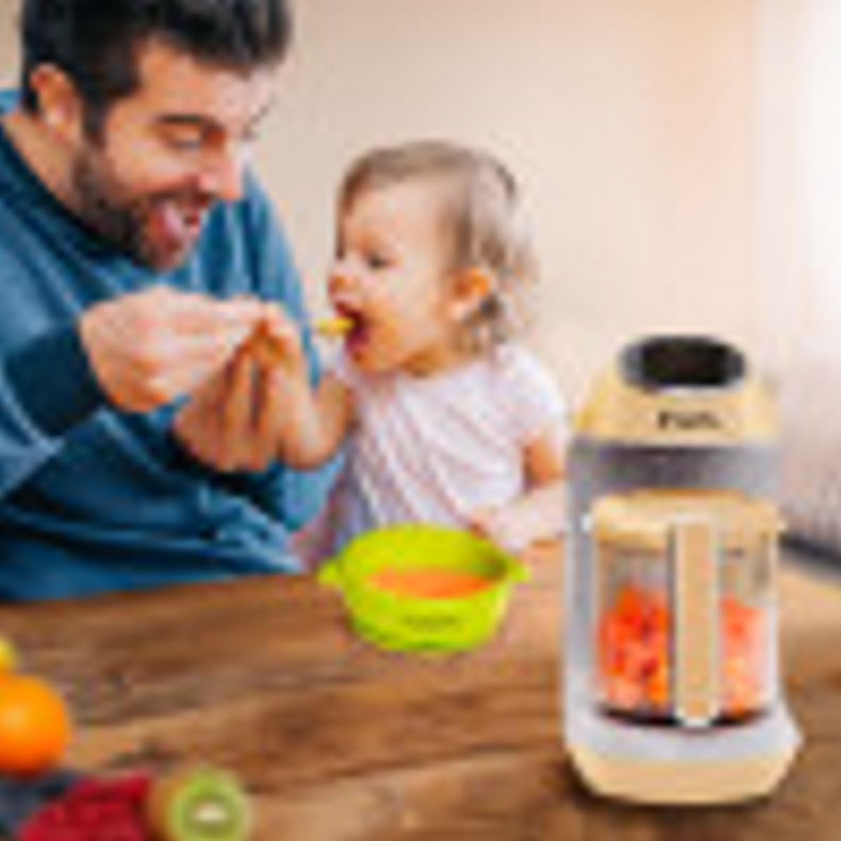 EVLA'S Baby Food Maker, Steamer, Blender, Baby Food Processor for Healthy Homemade Baby Food in Minutes, Touch Screen with 6 Reusable Food Pouches, Baby Registry Essential, White