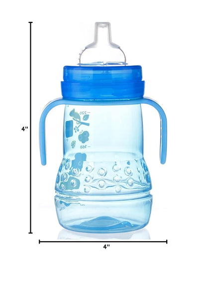 MAM 8 oz Trainer + Sippy Cup 2-Pack, 4+ Months 2-in-1 Baby Training Cup with Nipple & Silicone Spout, Spill Proof, BPA Free, Dishwasher Safe, Made In Europe