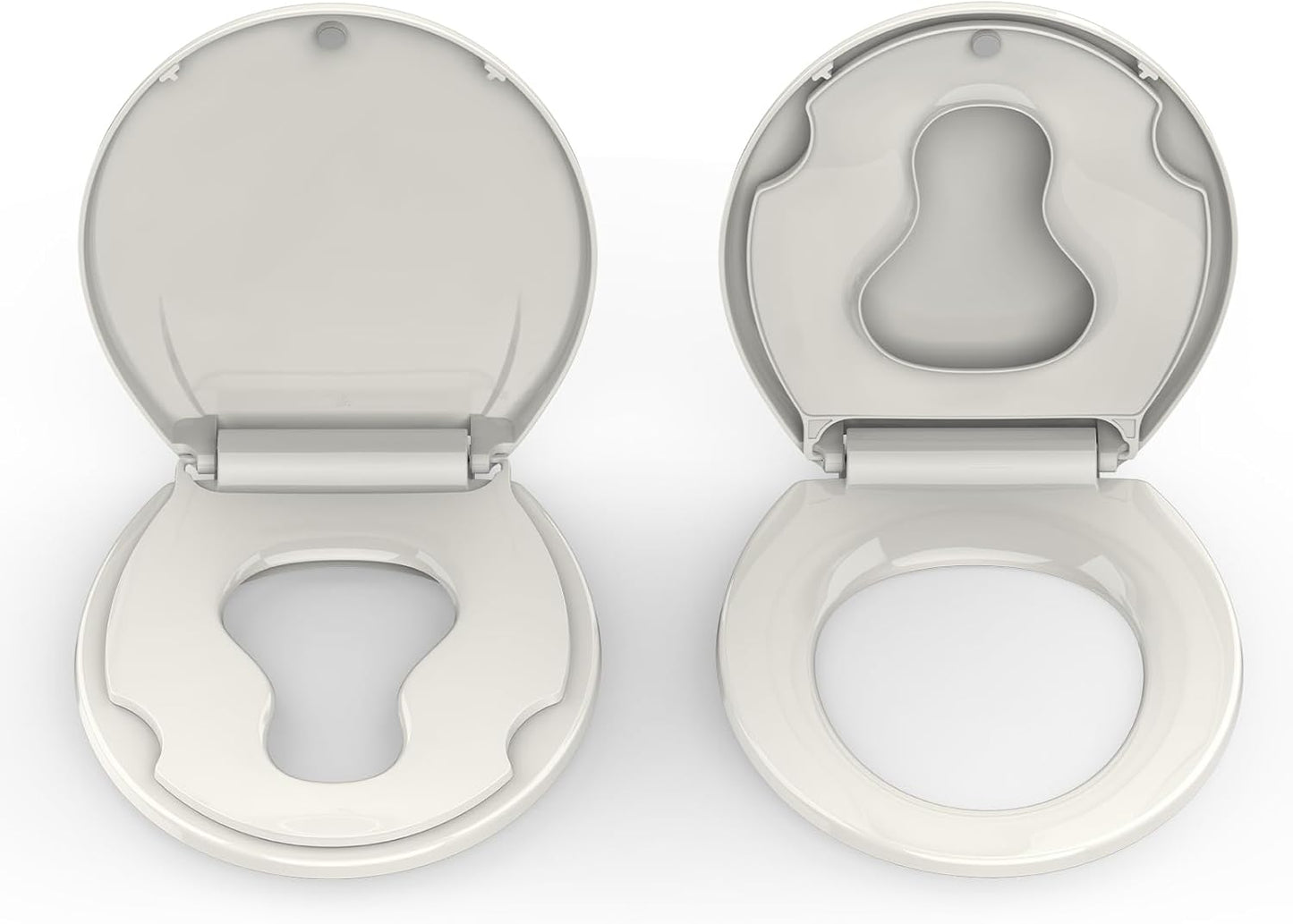 Toilet Seat Round,Toilet Seat with Toddler Seat Built in, Potty Training Toilet Seat Round Fits Both Adult and Child, with Soft Close,Easy Install and Clean - White, Round