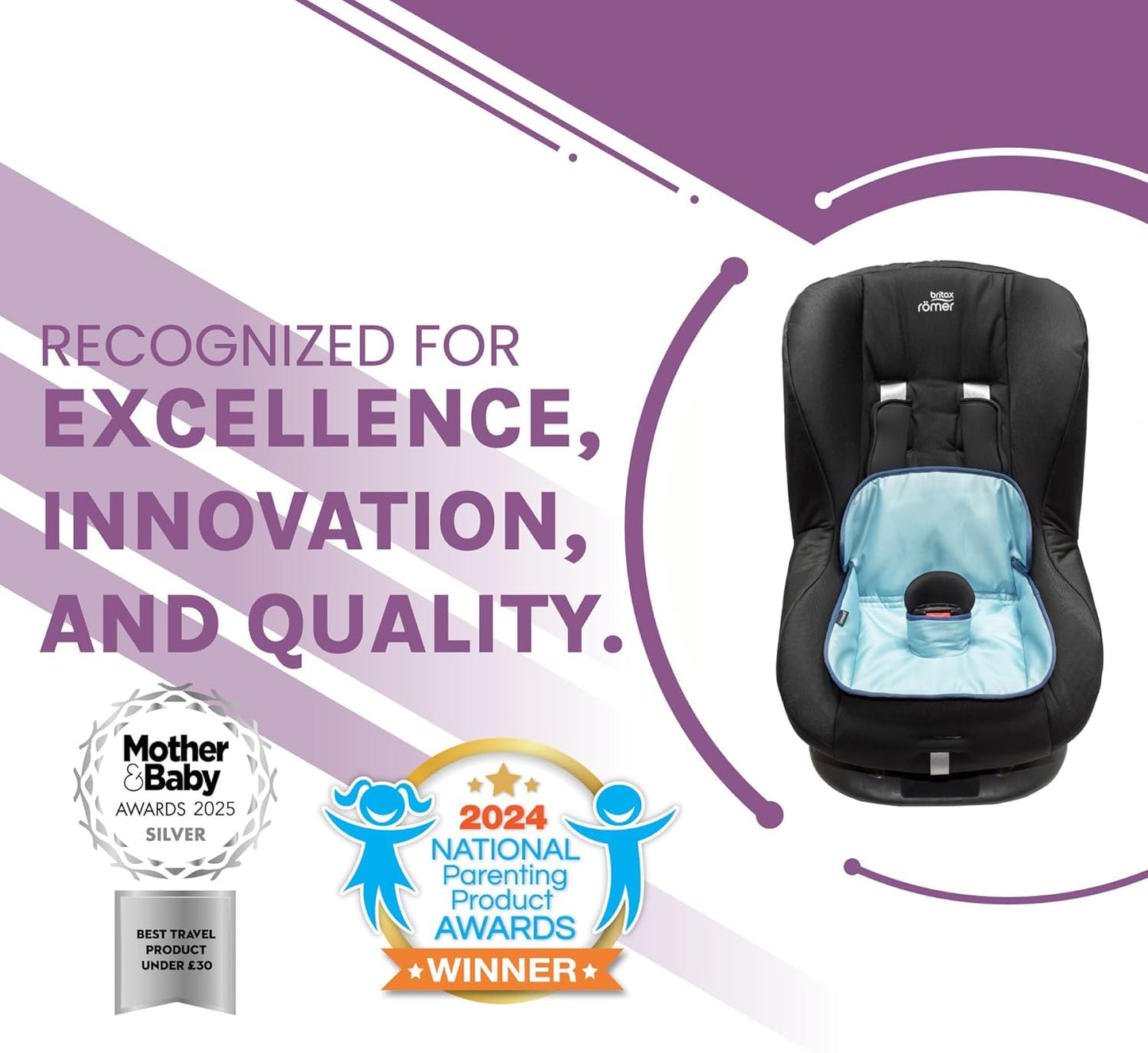Lynmark® Potty Training Car Seat Protector Cover - Waterproof Soft Piddle Pads for Toddlers and Baby Carseat - Travel-Friendly Universal Washable Liner Mat for Spills, Nappy Leaks, Accidents - Black