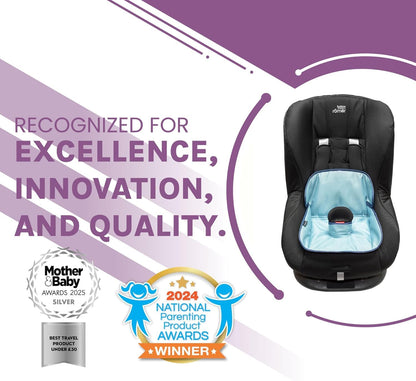 Lynmark® Potty Training Car Seat Protector Cover - Waterproof Soft Piddle Pads for Toddlers and Baby Carseat - Travel-Friendly Universal Washable Liner Mat for Spills, Nappy Leaks, Accidents - Black