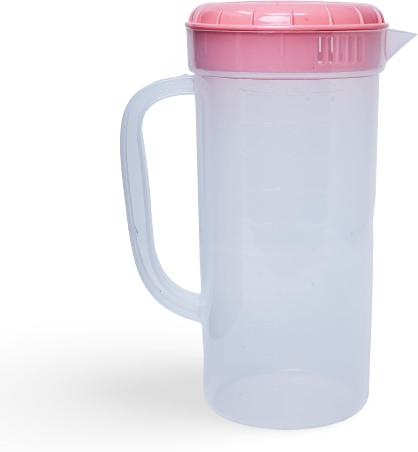 JBK Pottery 1 Quart Plastic Mixing Pitcher with Mixing Lid, BPA Free, Shatterproof Beverage Jug for Iced Tea, Lemonade, Juices, Milk – Leak-Proof, Easy Stirring, Dishwasher Safe | Blue