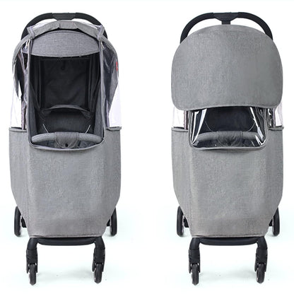 Universal Stroller Raincovers for Twins Baby Stroller Pushchair Waterproof Buggy Pram Raincoat Wind Dust Rain Covers PVC Double Carrycots Weather Shield Protector (Tandem Twin Buggy Rain Cover)