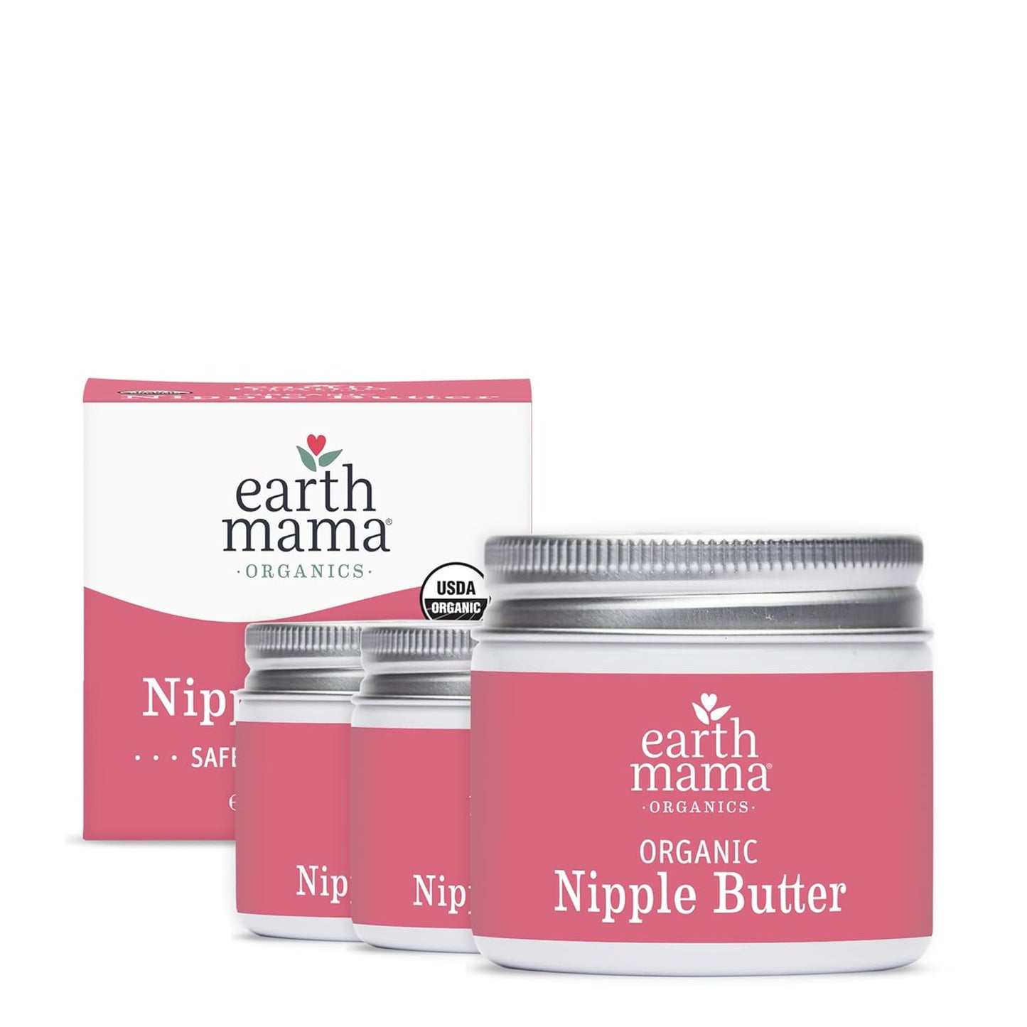 Earth Mama Organic Nipple Butter™ | Nipple Cream Safe for Breastfeeding | Postpartum Essentials for Nursing | Non Lanolin Nipple Cream, 2-Fluid Ounce