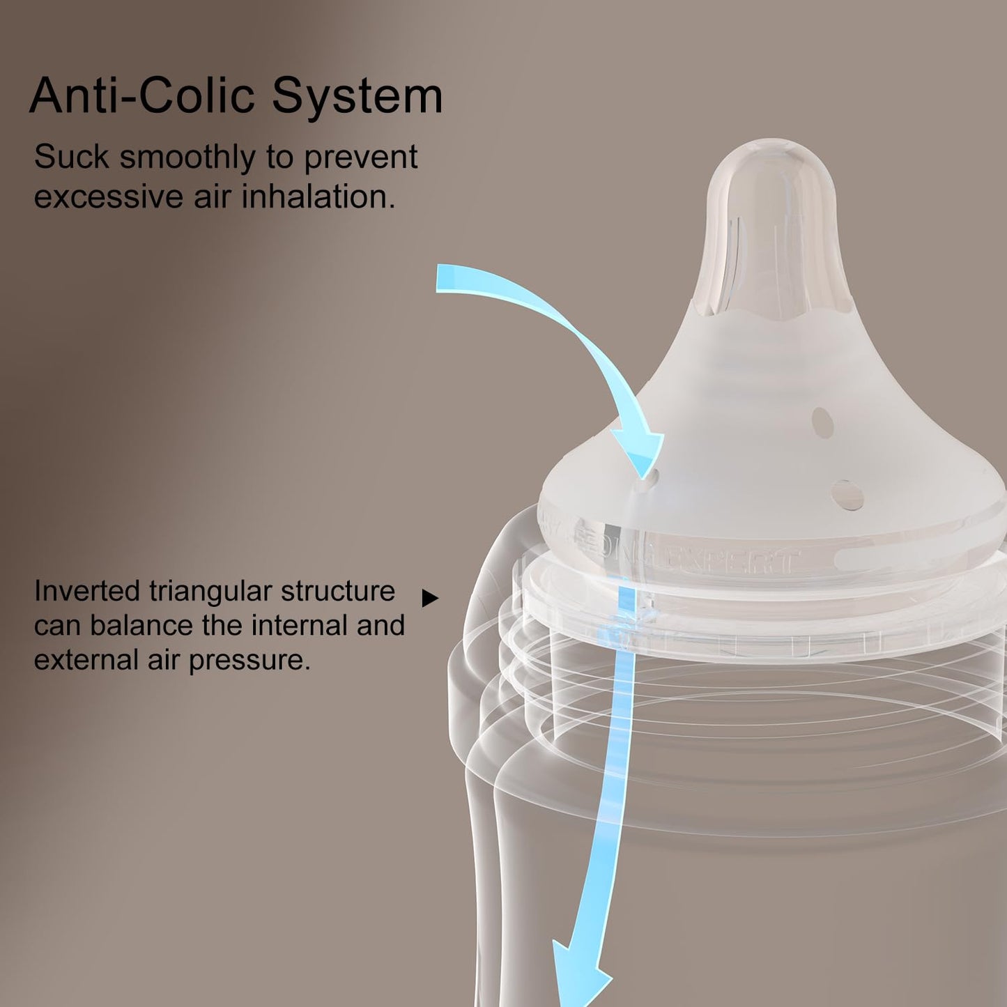 Silicone Bottle Nipple with Latch-On Point, Gentle Flow, Natural Feel (1m+, S, 4 Counts)