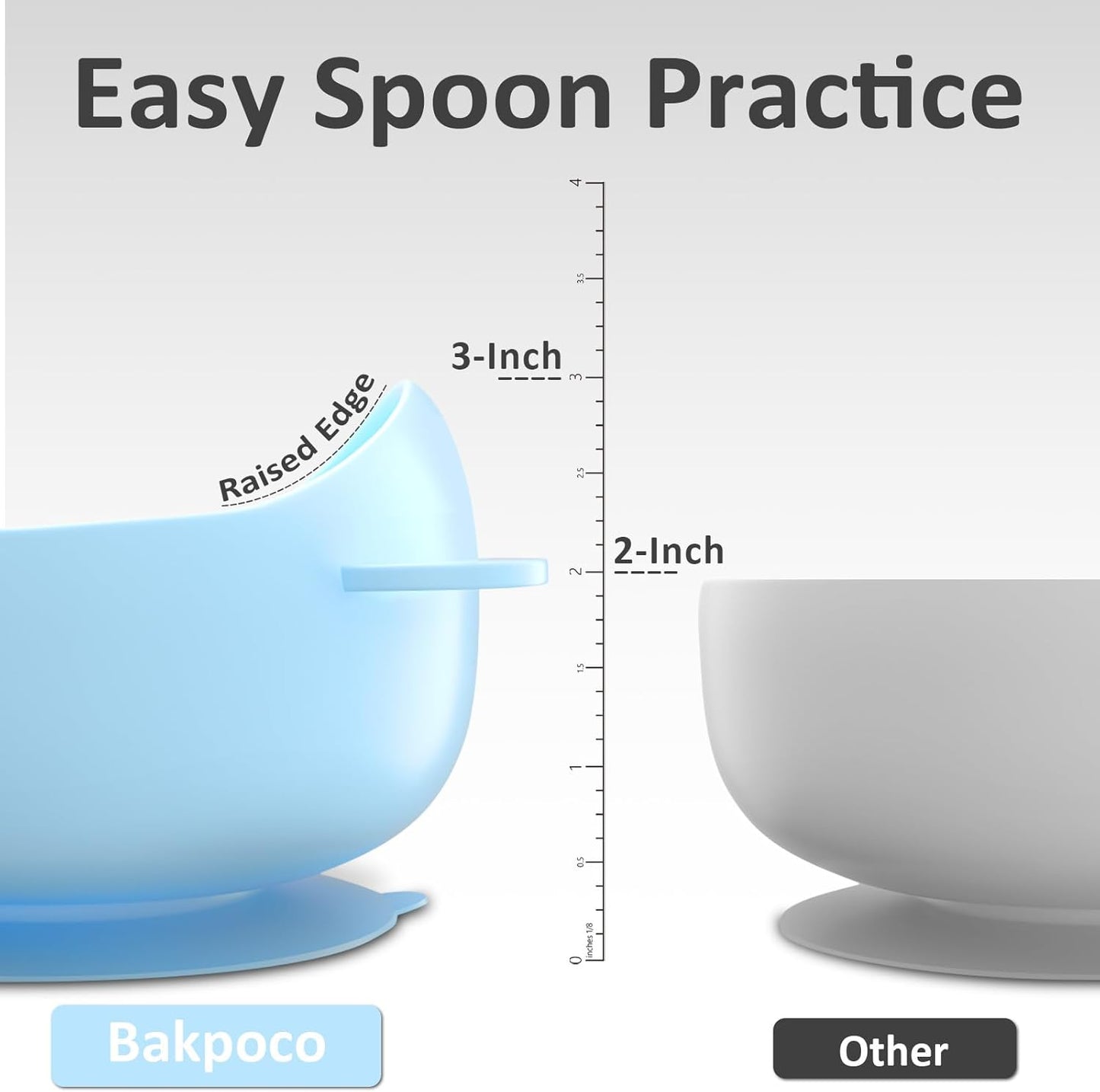 Bakpoco Toddler Bowls with suction & Utensils Set, 2-in-1 Stainless Steel 304 Kids Feeding Bowl & Silicone Suction Baby Bowl with Spoons and Forks, First Self-feeding Training Set, Organic Bloom