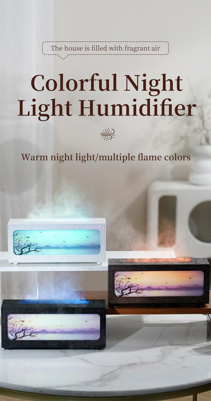 Essential Oil Diffuser 280ml, Aromatherapy Diffuser with Remote Control, 7 Color LED Lights for Home Bedroom Office(White)