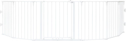 Regalo Safety 192" Super Wide Baby Gate & Play Yard, 2-in-1 Convertible Extra Wide Safety Barrier, Hardware Mounted for Toddlers & Pets, Tested & Safe for 30 Years, American Designed & Owned, White